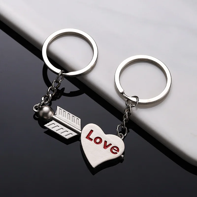 

New Couples Keychain Romantic Symbolic Love "Key And Heart" Keyring Valentine's Day Gifts Accessories Gift For Boyfriend Husband