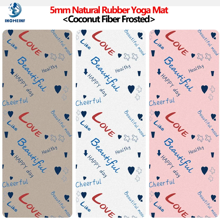 

Fitness Practice Yoga Natural Rubber Yoga Mat Coconut Fiber Mat Non-slip Eco-friendly Sweat-resistant 5mm Thick Mat for Comfort