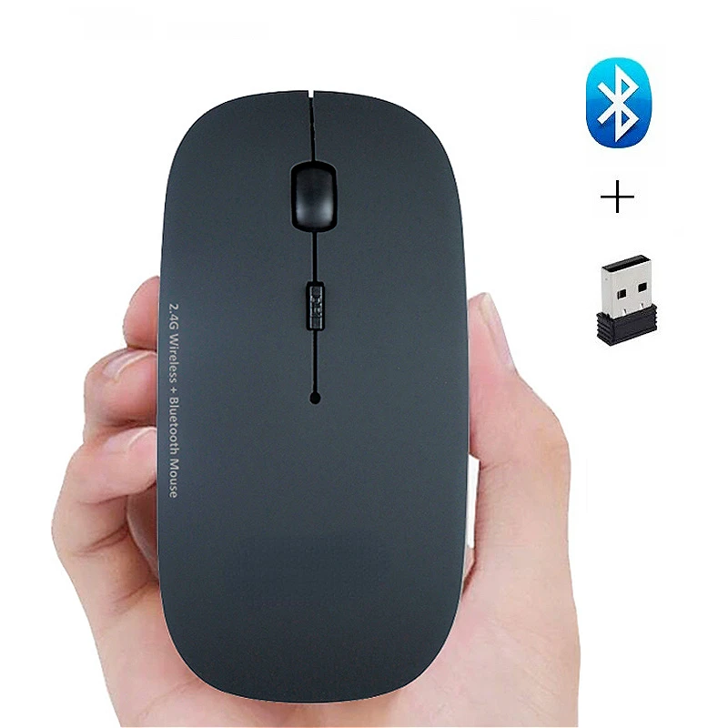 

Factory Direct Selling 5.0 2.4Ghz Wireless Dual Mode 2 In 1 Cordless Mouse 1600 DPI Ultra-thin Ergonomic Portable Optical Mice
