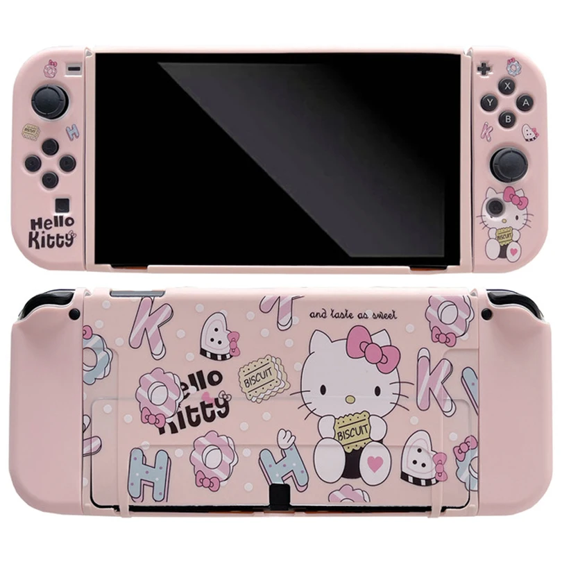 

Мягкий чехол Sanrio из аниме Hello Kitty Kuromi Melody Gudetama XO для игровой консоли Nintendo Switch контроллер OLED игровые аксессуары