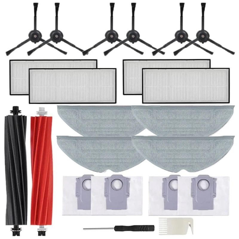 

Main Brush Side Brush Filter Mop Dust Bag Replacement Parts For Roborock S8 S8 PLUS S8+ S8 Pro Ultra G20 Vacuum Cleaner Parts