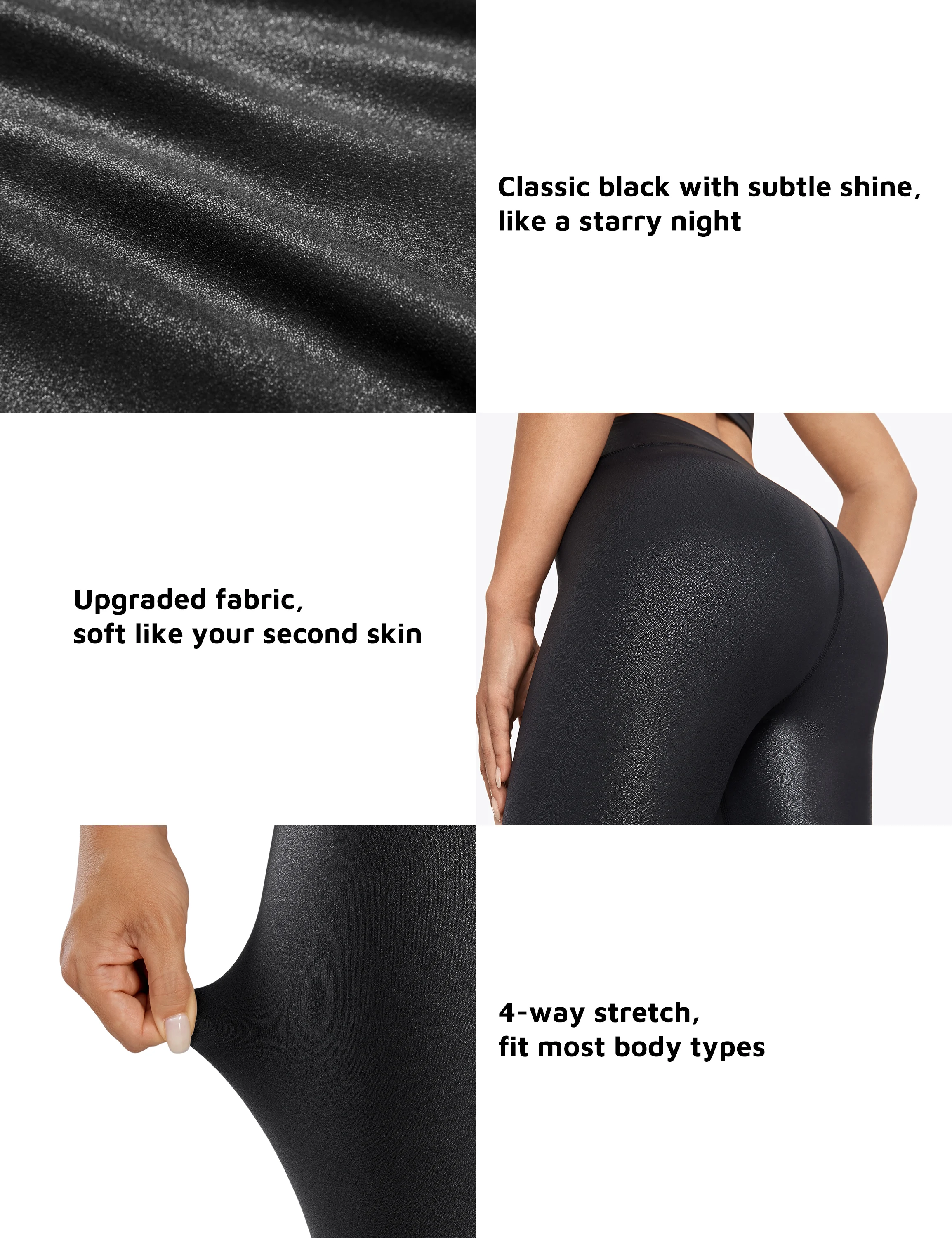 Faux Leather Leggings for Women Mermaid Shiny Workout High Waisted Tummy Control Winter Metallic 80s Yoga Pants 25