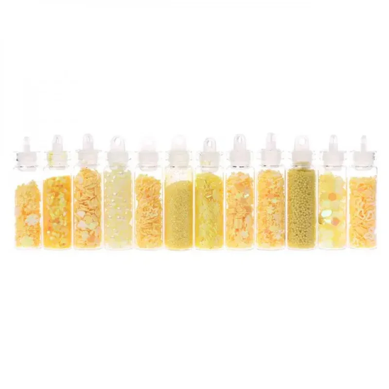 Товары для рукоделия 12 бутылок/набор маникюрных блесток DIY Art Glitter Sequin Ins 634D
