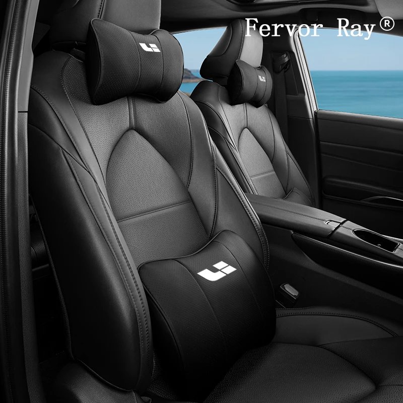 

Подушка для шеи из кожаного волокна для автомобильного сиденья, подголовник для поясницы, поддержка спины, подушка на талию для ведущего идеального Li Xiang Auto L7 L8 L9