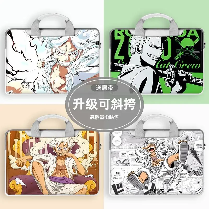 One Piece Luffy Zoro notebook laptop bag can be worn on one shoulder as a suitcase 12/13/14/15/16 inches anime cartoon universal