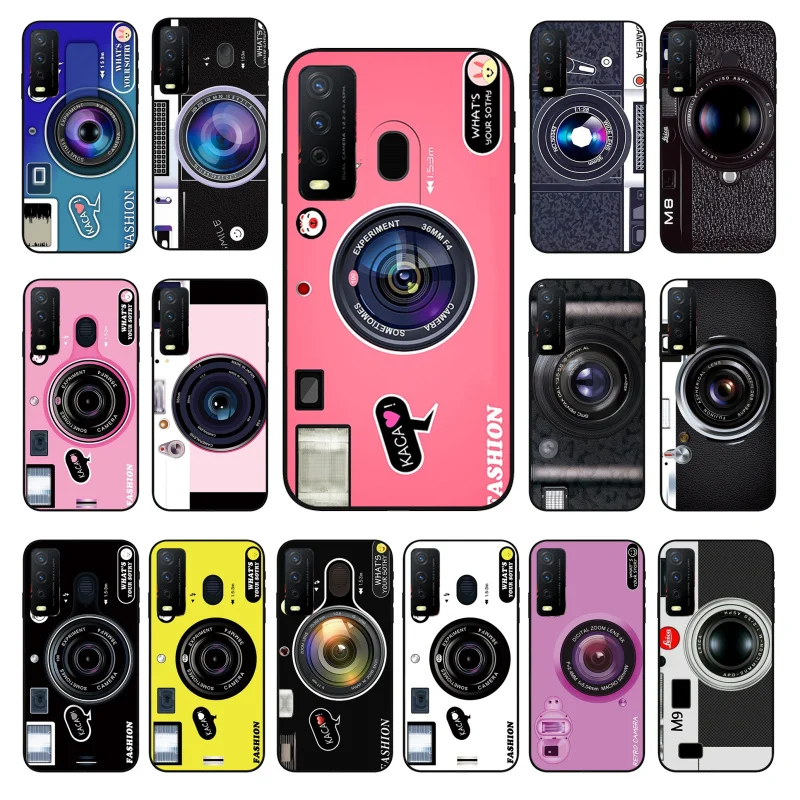 

Fashion Retro Camera Phone Case for VIVO Y15s Y20 Y11 Y12 Y17 Y19 Y20S Y31 Y9s Y91 Y21 Y51 Y20i Y93 Y12S Y70