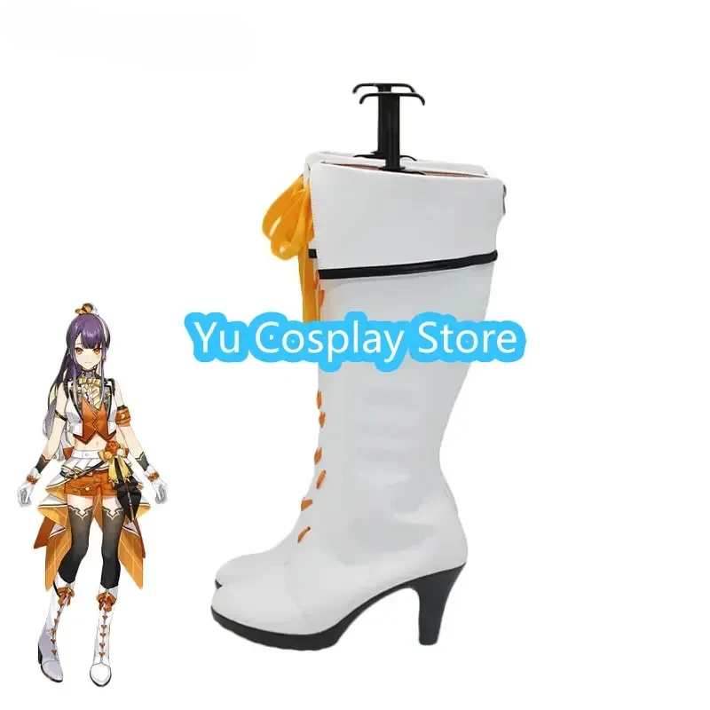 Umise Yotsuha Обувь для косплея Vtuber Реквизит из искусственной кожи Сапоги на Хэллоуин