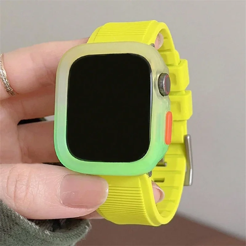 Силиконовый ремешок с градиентом для Apple Watch 9 8 7 6 se