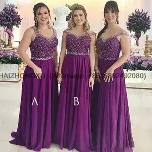 vestidos morados para damas de honor – Compra morados para damas de honor con envío gratis en AliExpress version