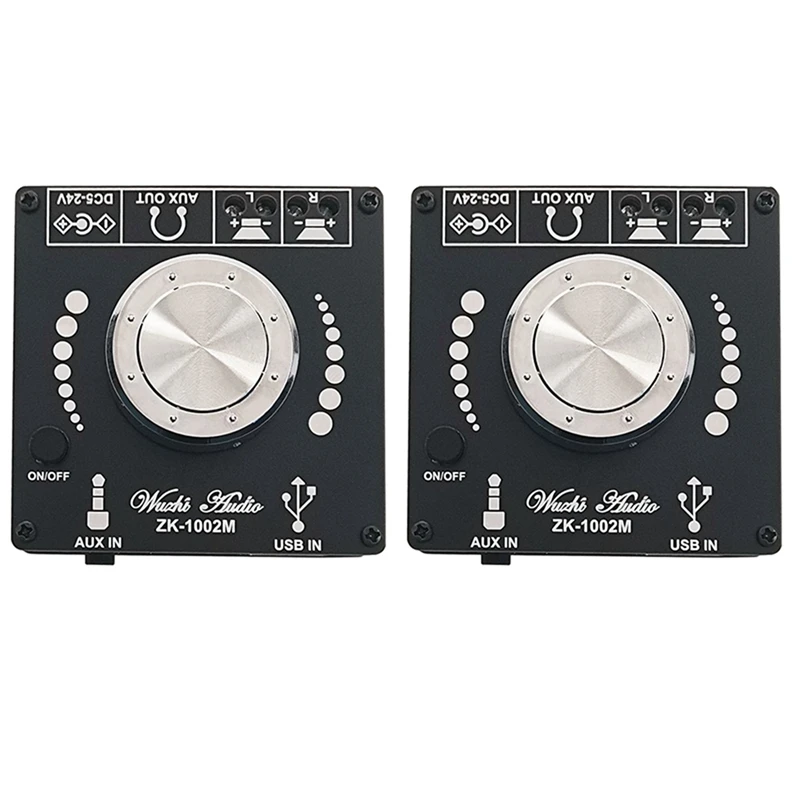 

2X ZK-1002M Bluetooth 5.0 Subwoofer Amplifier Board 2X100W 2.0 Channel High Power Audio Stereo Amplifier Board Bass AMP