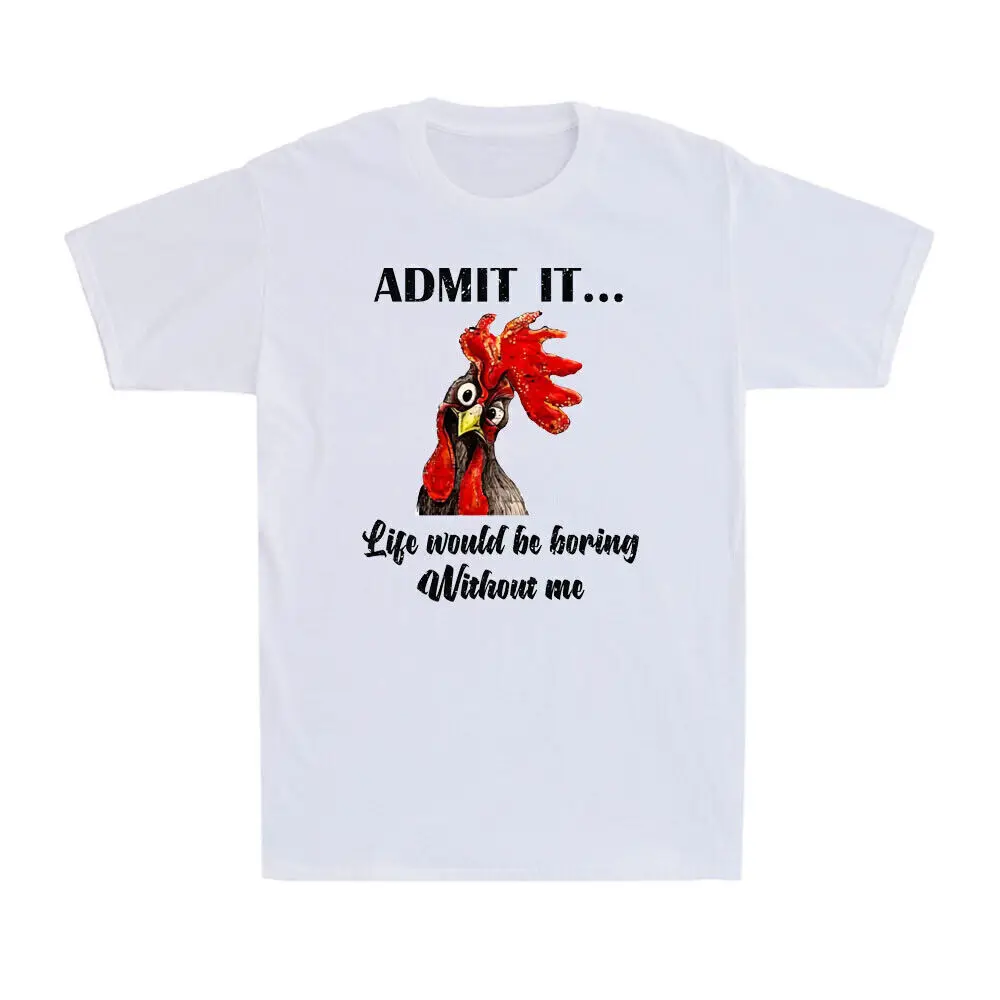 Курица примите это жизнь будет скучать без меня рубашка новинка Мужская футболка