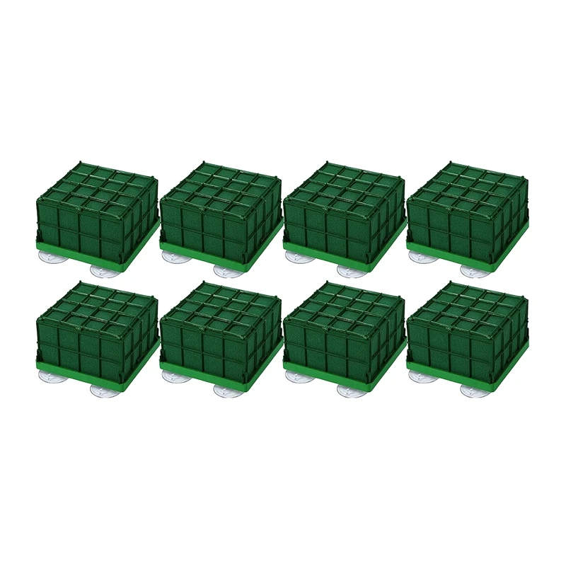 

8Piece Cage Floral Foam For Flowers Square Floral Foam Cage Green With Floral Foam For Flowers Cage