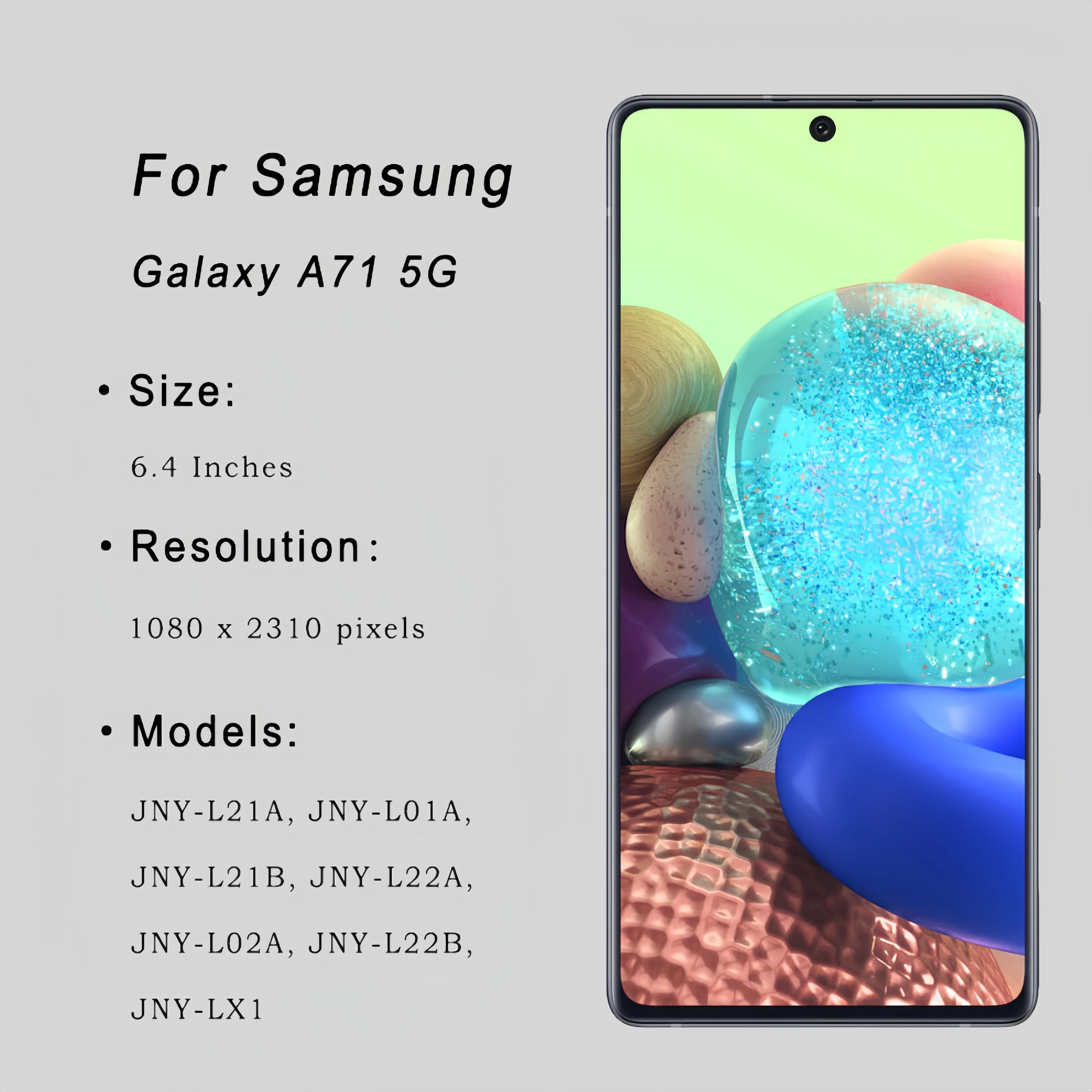 Для Samsung Galaxy A71 5G A716B SM-A716U A716B/DS A716F A7160 ЖК-дисплей сенсорный экран дигитайзер в сборе