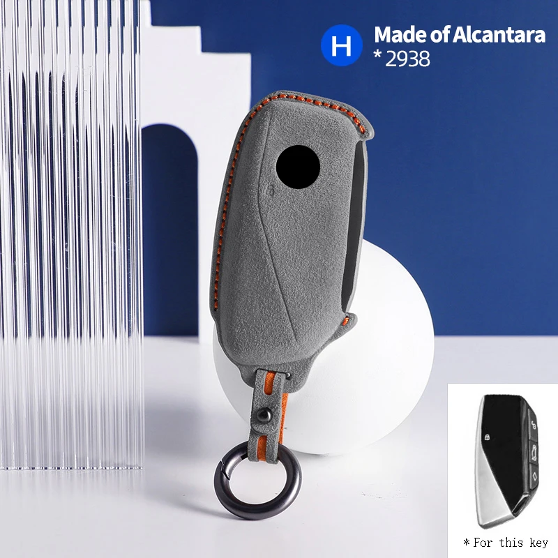

Чехол для автомобильного ключа из алькантары для BMW серии 7 735 i 740 Li X7 X1 U11 2023 I7 G07 LCI XM, защитный брелок для ключей, аксессуары