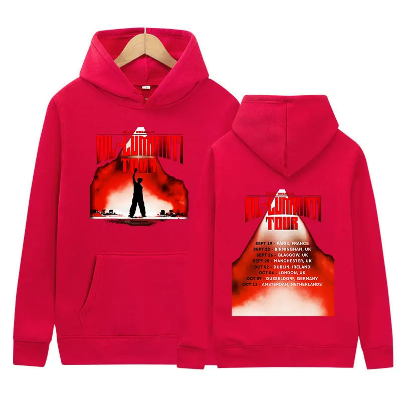 Толстовка Diljit Dosanjh Dil-Luminati Tour 2024 Мужская Модный пуловер в стиле хип-хоп винтажная