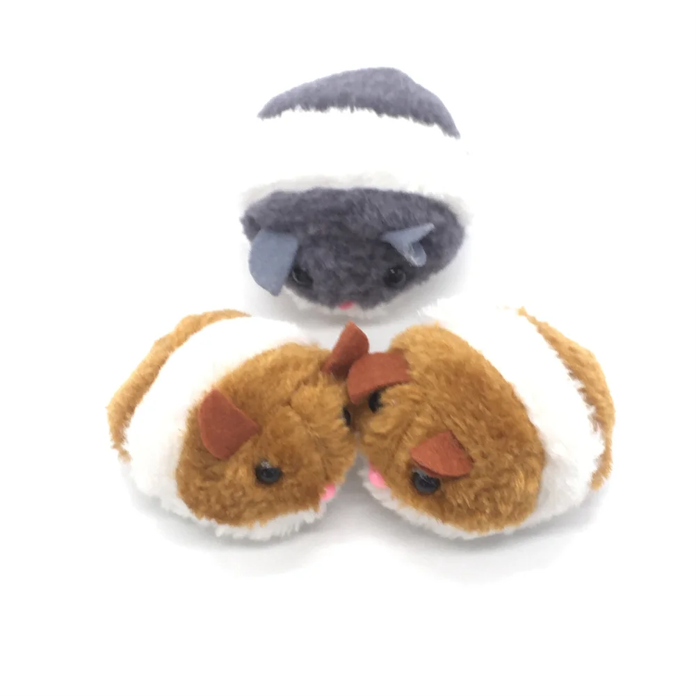 

Cute Cat Toy Vibrating Mice Pull Lines Plush Mice Move Fake Mouse Clockwork Little Fat Mouse Fight Cat Interactive Pet Supplies