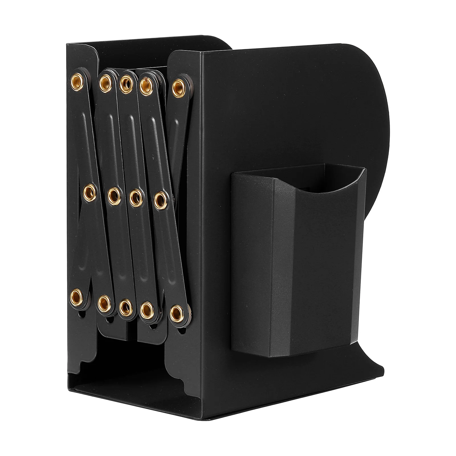 

Metal Expandable Bookend with Pen Holder 3.93" x 5.9" x 7.48"