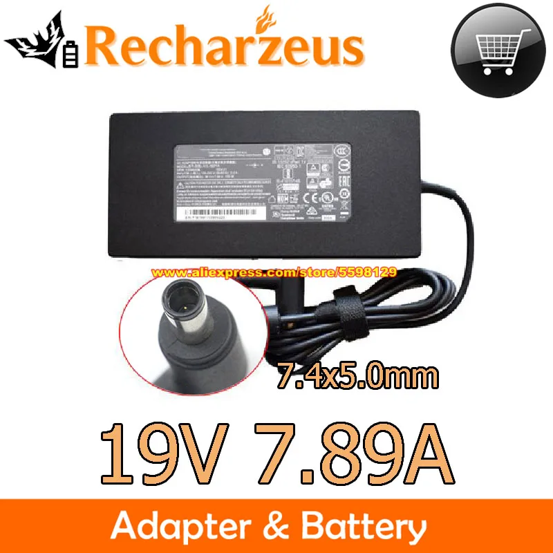 Оригинальный адаптер переменного тока 19V 7.89A 150W Chicony A150A008L A15-150P1A для CLEVO NB50TK1 P950HR P670RA GAMING GL503V GB-AEDNK GP63 GE73
