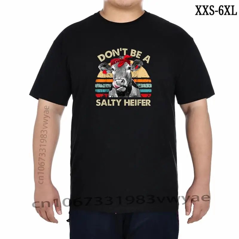 

Funny Don't Be A Salty Cows Lover Gift Vintage Farm T Shirts Graphic Streetwear Short Sleeve Birthday Summer Style Tshirt Men