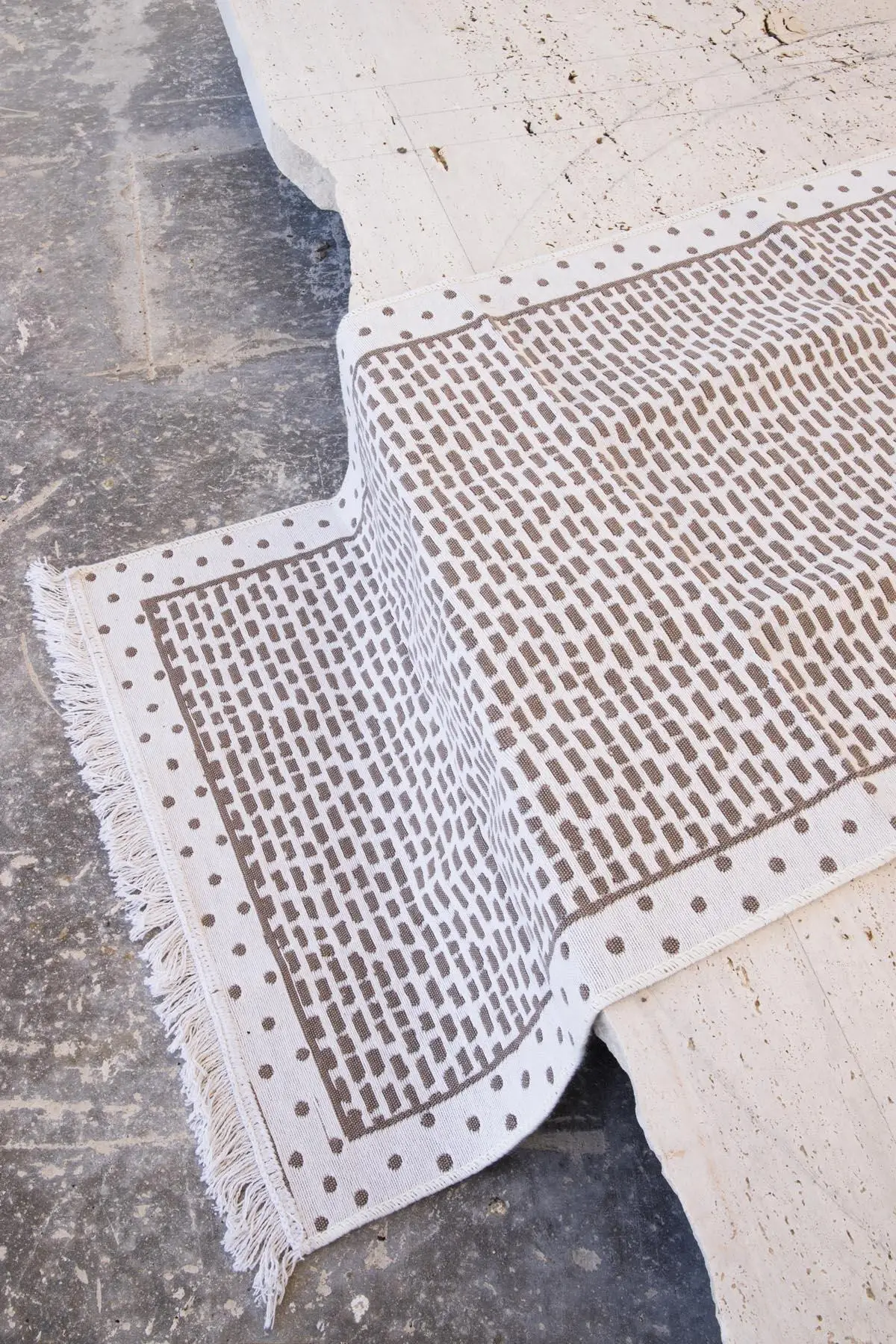 

Хлопковый нескользящий коврик, высококачественный богемный ковер, Плетеный вручную коврик Агнесс