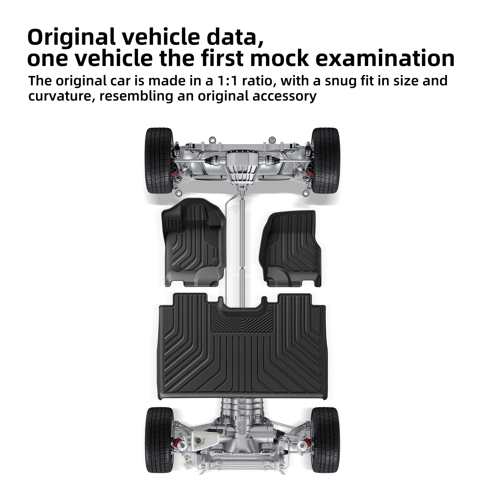 Фото Коврики всепогодные для кузова Ford F-150 (2015-2024), 5.5 футов, левый руль, противоскользящие, аксессуары для автомобиля №2