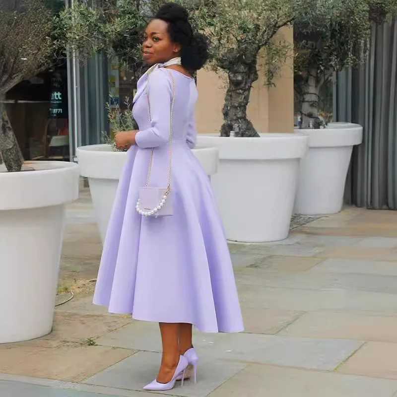 Женское облегающее ТРАПЕЦИЕВИДНОЕ однотонное небольшое платье с большим