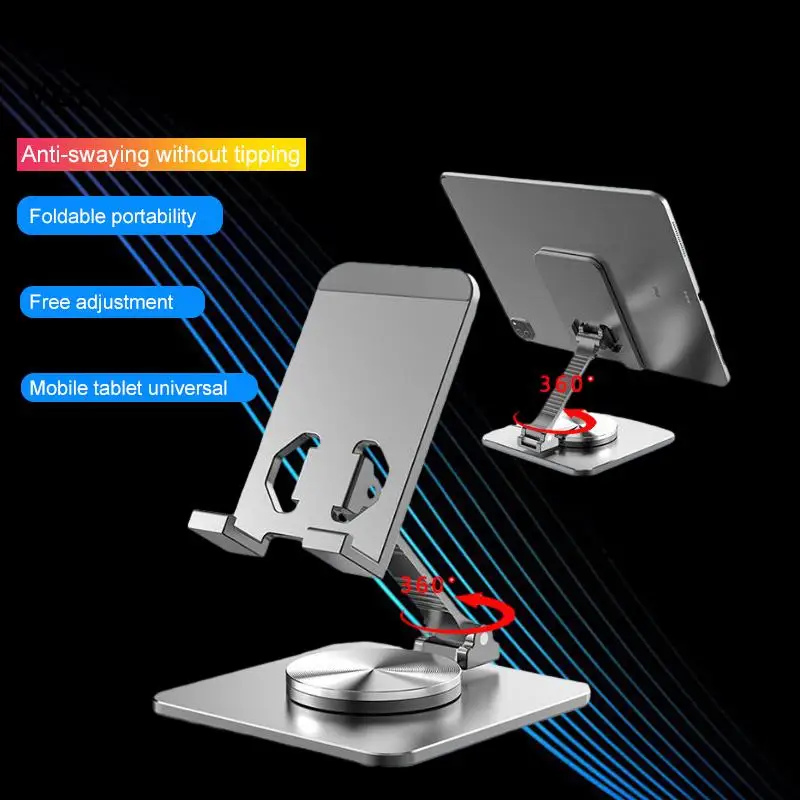 

Revolutionize Your Desktop Experience with our 360° Rotating Metal Aluminum Alloy Desktop Phone Stand - The Ultimate Solution f