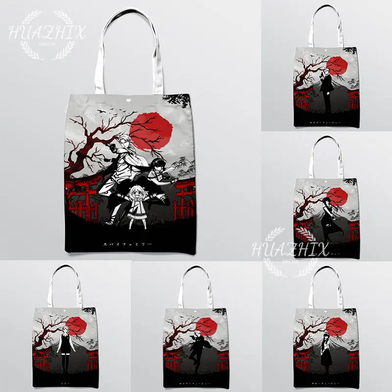 

Japanese Anime Shopping Bag SPYFAMILY Graphic Tote Harajuku Spy X Family Canvas Anya Smug Spy Family Shoulder Bag Female Ulzzang