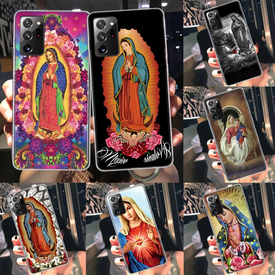 

Virgin De Guadalupe Virgen Mary Phone Case For Galaxy Samsung S22 Plus S21 S23 Ultra S20 FE S10 S10E S9 S8 S7 Edge Cover Pattern