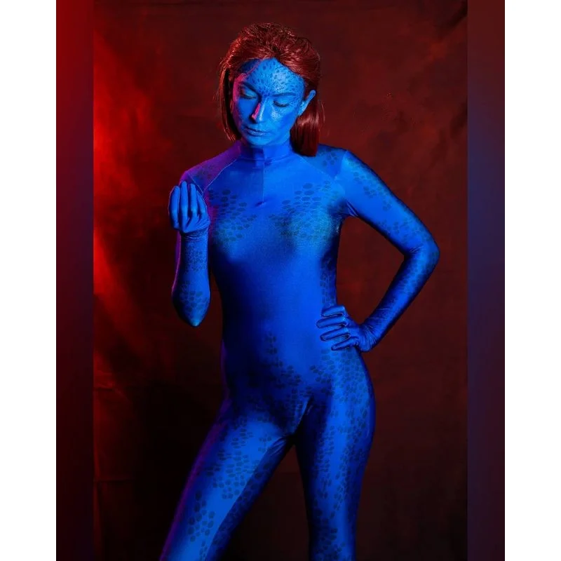

X-Men mystique X men Raven Darkholme suit zentai bodysuit adults kids girls woman