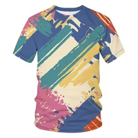 3d printing t shirt men graffiti painting casual o neck short sleeve funny ladies children street sports breathable lightweight
