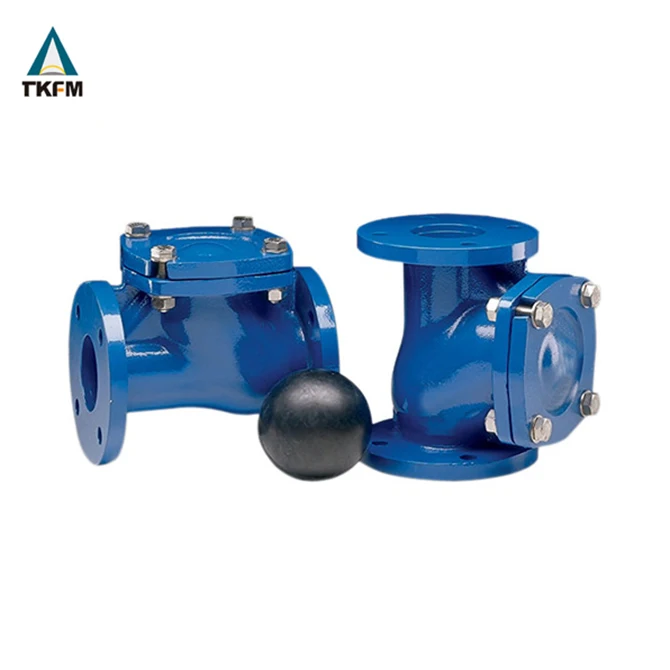 TKFM фланец из ковкого чугуна dn200 шаровой обратный клапан для сточных вод