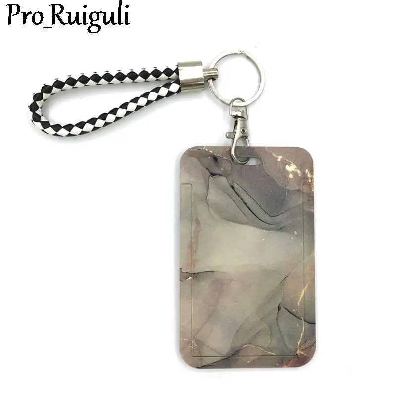 

Colorful Marble Anime Lanyard Badge Holder ID Card Lanyards Mobile Phone Rope Key Lanyard Neck Straps Keychain Key Ring