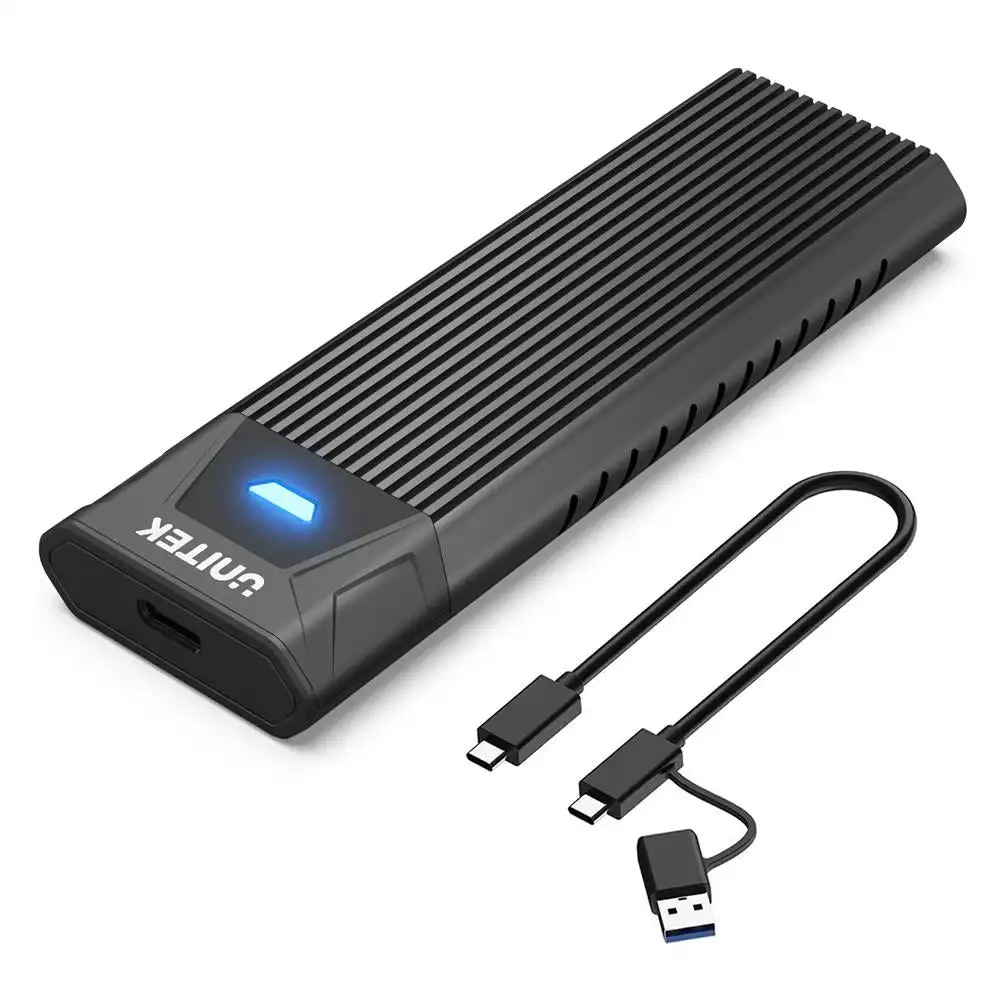 

UNITEK M2 SSD Case USB 3.1 Gen2 Type-C to M.2 SSD PCIe NVMe Enclosure SATA Hard Drive Case NGFF 10Gbps Solid State Drive Box