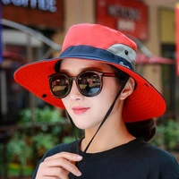 womens summer sun hats uv protection lace up wide brim unisex men sun hats outdoor fishing bucket waterproof hat