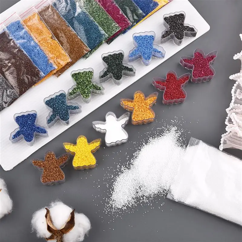 10-1000g White Colorful Granular Pearl Wax DIY Candle Making Materials Sand Painting Crafts Supplies