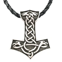 nostalgia norse thor hammer odin raven knots amulet pendant necklace talisman viking jewelry
