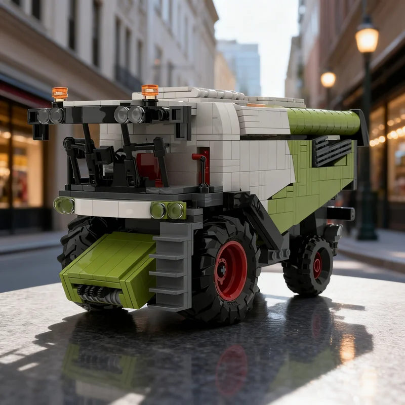Фото Набор строительных блоков MOC City Farm Claas Lexion, 1218 деталей, конструктор, рождественский подарок, развивающая игрушка, идея для подарка на день рождения, для детей №1