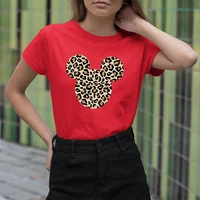 minnie mouse womens clothing t shirts woman summer 2022 novelties girls can do anything leopard avatar spain disney dropshipping