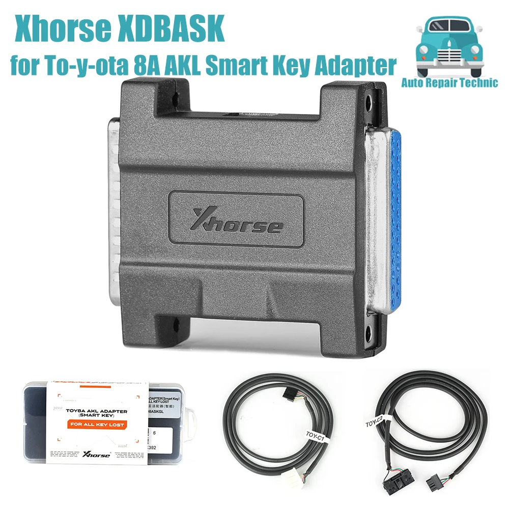 

Оригинальный адаптер Xhorse XDBASK для смарт-ключей To-yo-ta 8A AKL, для любых работ по утере ключей с инструментом для ключей, не требует контактного кода