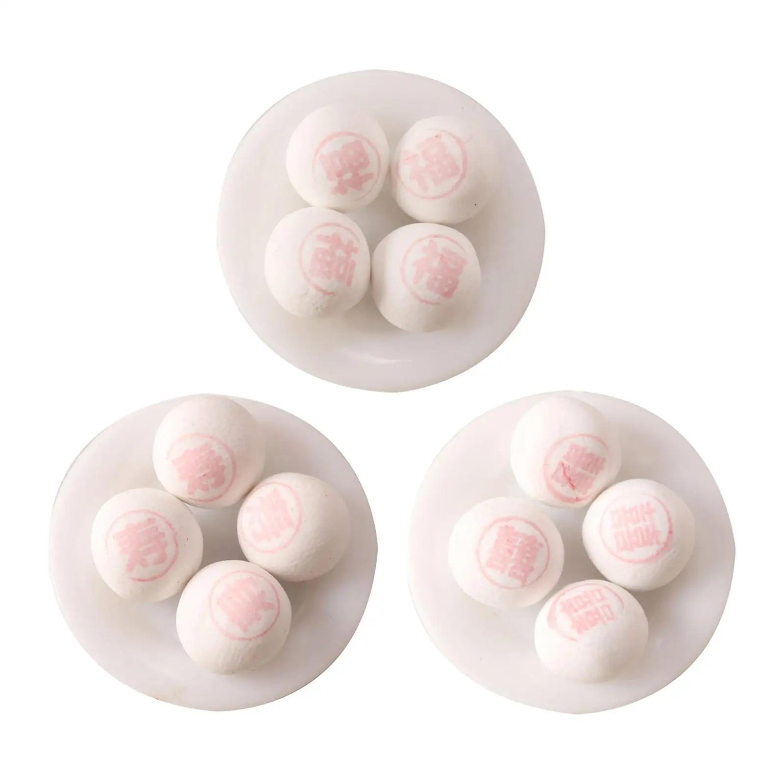 

4 Pieces 1/12 Dollhouse Chinese Desserts Accessory for Kids Birthday Gifts