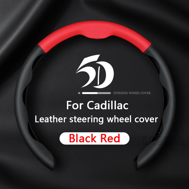 

Car Steering Wheel Cover Real Leather For Cadillac XT4 XT6 CTS DTS STS XTS ATS BLS SLS CT5 CT6 XT5 SRX XLR Auto Accessories