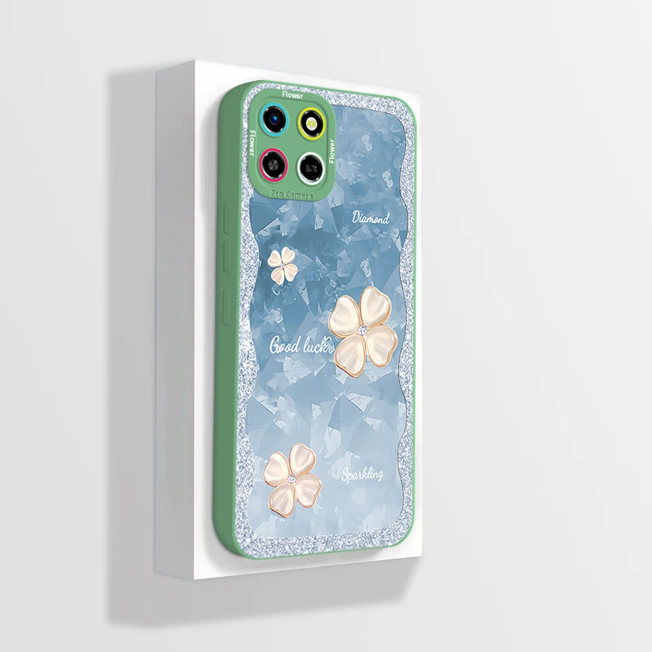 Для Infinix Smart 6 HD X6512 &quotSmart6 2022 искусственный квадратный жидкий силиконовый