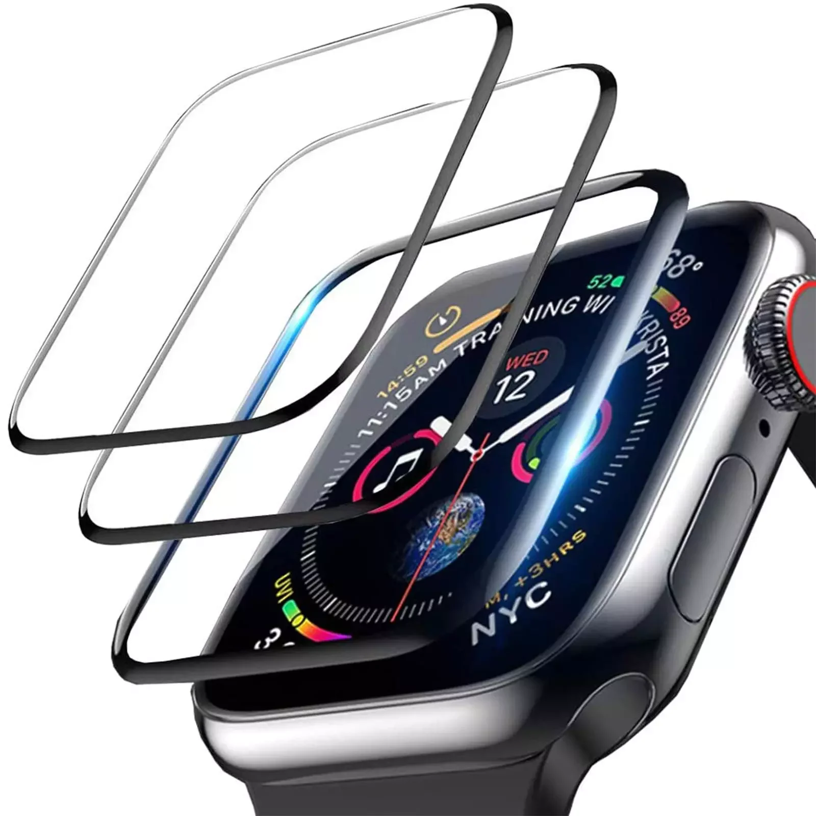

2022 3D Tempered Glass for Apple Watch Band 41mm 45mm 42/38mm Film Screen Protector Accessories Iwatch 7 6 5 4 3 Se 40mm 44mm