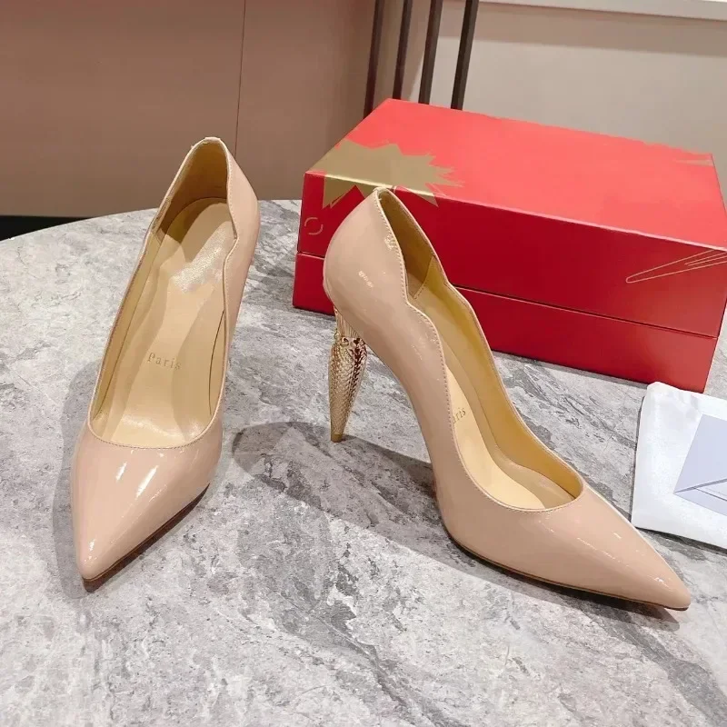 Высококачественные женские туфли на высоком каблуке роскошные модные с