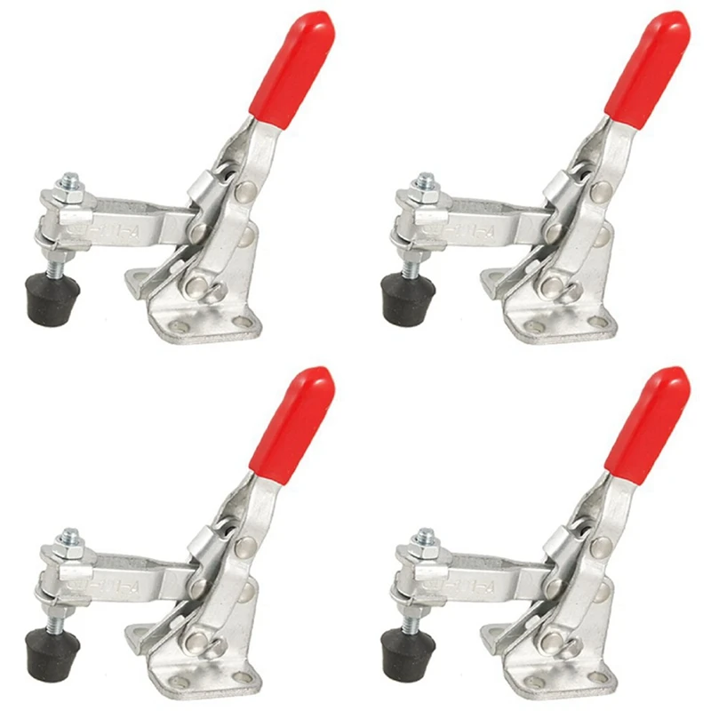

4X 101A 50Kg 110 Lbs Holding Capacity Red Straight Handle Vertical Toggle Clamp
