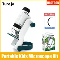 portable kids microscope kit 60 120x educational mini pocket microscope with led light home school science supplies hand 1600x