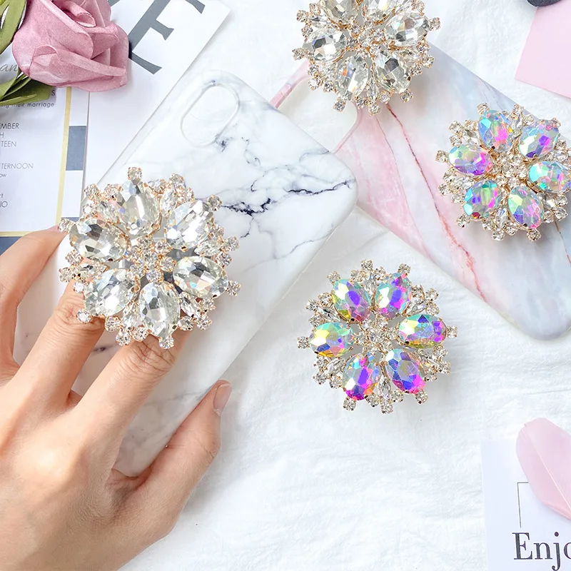 luxury shiny water brick mobile phone holder mobile phone accessories fingrer ring holder for iphone samsung mobile phone grip free global shipping