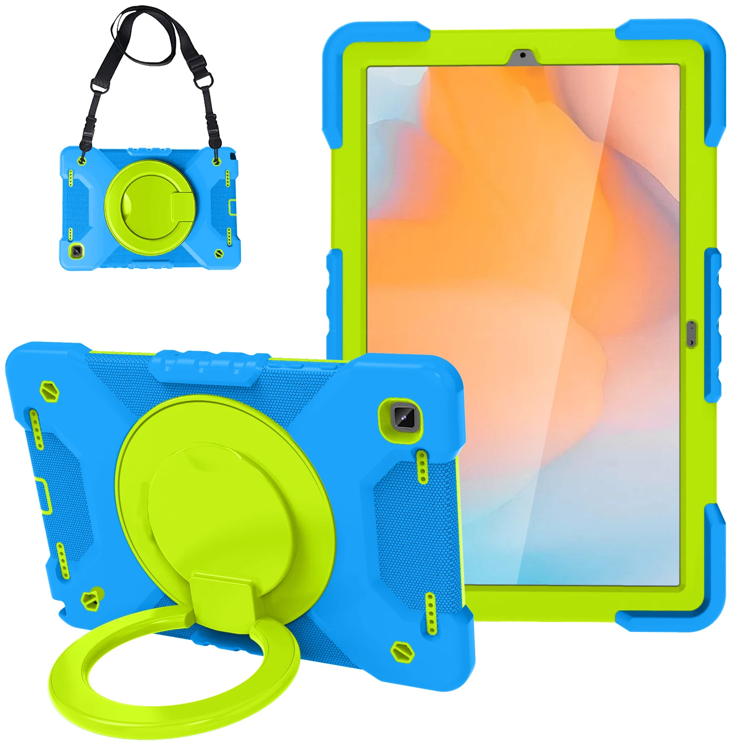 

Shockproof Case For Samsung Galaxy Table A7 10.4 Inch 2020 SM-T500/T505,With Adjustable Shoulder Strap Hand Strap Kickstand