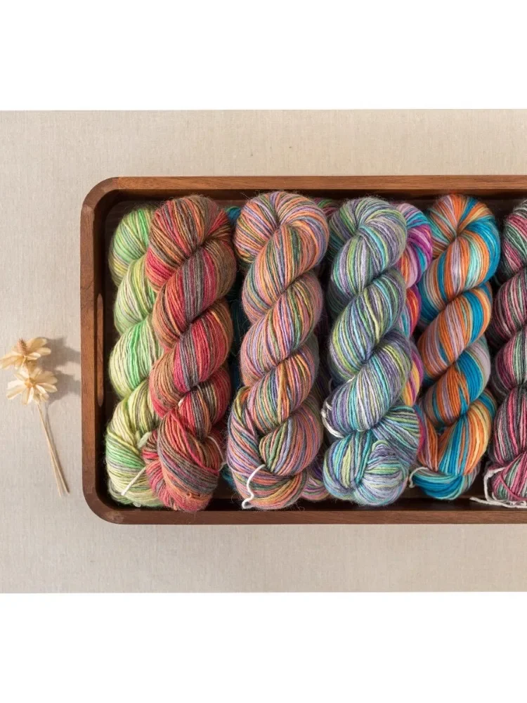 100 г/комплект тонкая цветная шерстяная пряжа для вязания свитер шаль шапки шарф